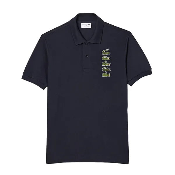 Áo Polo Nam Lacoste Croc Badge Pique Polo Shirt PH3474-51 Màu Xanh Navy Size 3