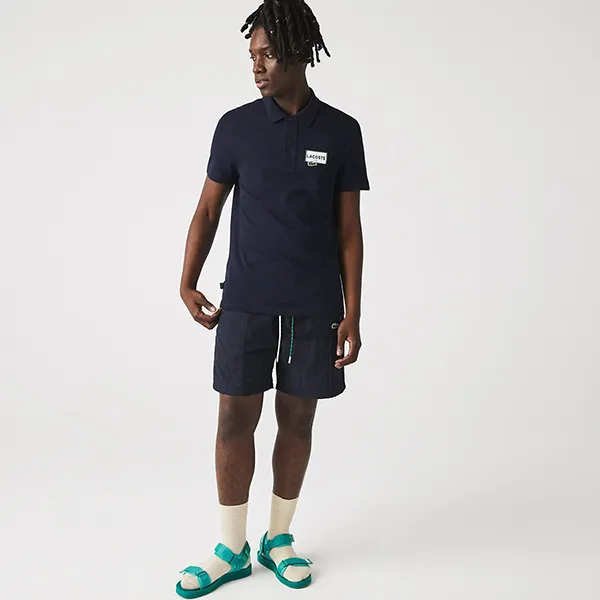 Áo Polo Nam Lacoste Heritage Regular Fit Badge Cotton Piqué PH2027 166 Màu Xanh Navy Size 3 - Thời trang - Vua Hàng Hiệu