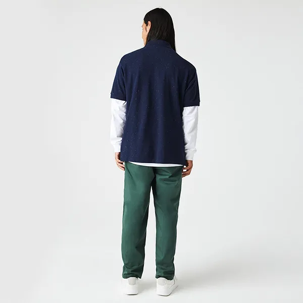 Áo Polo Nam Lacoste Men's Classic Fit Speckled Print Cotton Pique PH2363-7CG Màu Xanh Navy Size 3