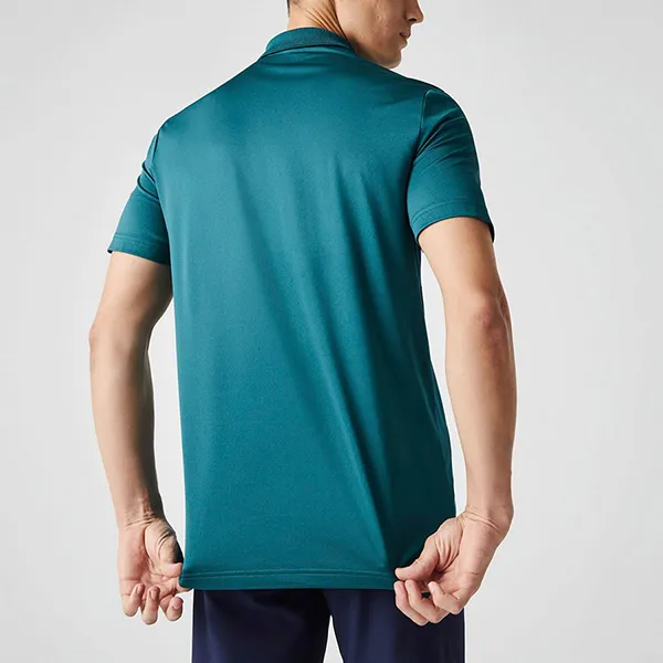 Áo Polo Nam Lacoste Men's Sport Tricolour Stripe Golf DH0585-65A Màu Xanh Lam Size 2