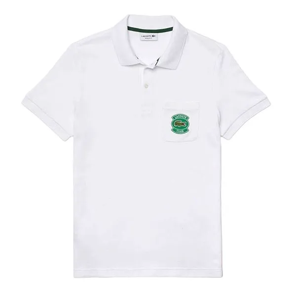 Áo Polo Nam Lacoste Men's Polo Shirt Regular Fit PH9762 001 Màu Trắng Size 4