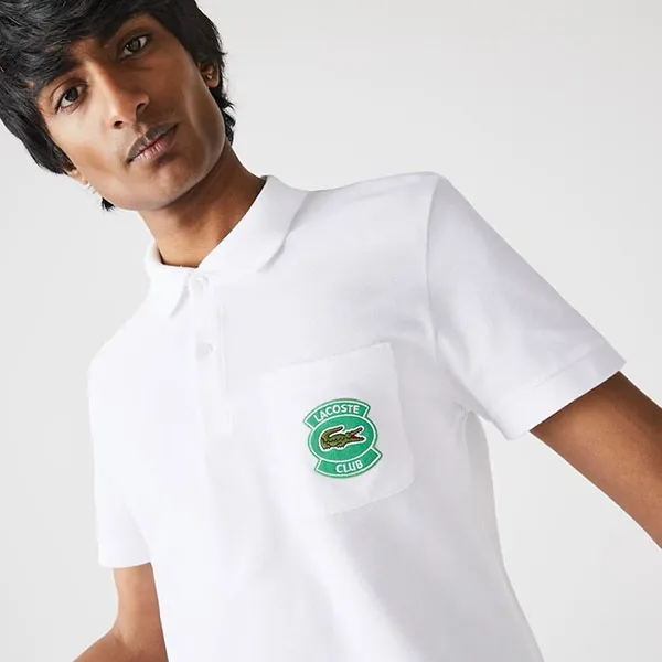 Áo Polo Nam Lacoste Men's Polo Shirt Regular Fit PH9762 001 Màu Trắng Size 4