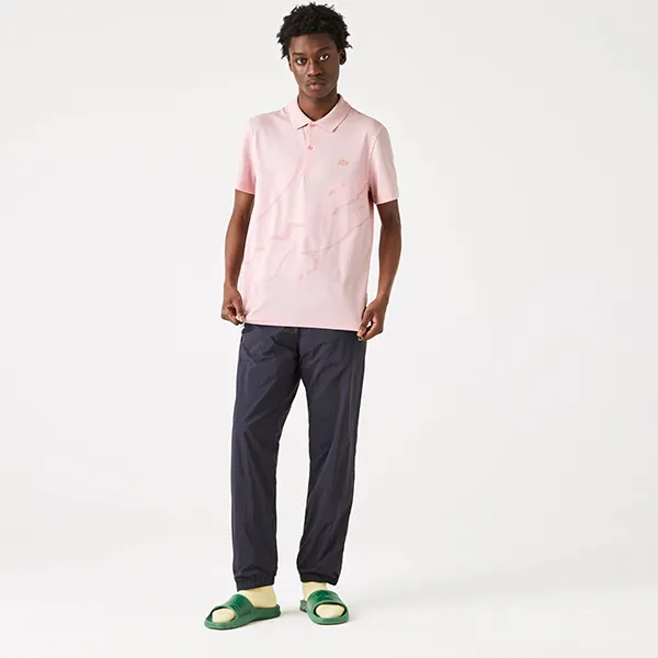 Áo Polo Nam Lacoste Men's Regular Fit Stretch Organic Cotton Polo PH2049-51 Màu Hồng Nhạt Size 4