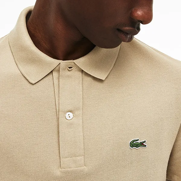 Áo Polo Nam Lacoste Men's Slim Fit Cotton Piquet Màu Nâu Nhạt Size 4 - Thời trang - Vua Hàng Hiệu