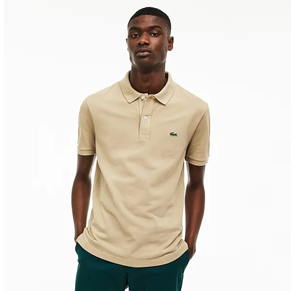 Áo Polo Nam Lacoste Men's Slim Fit Cotton Piquet Màu Nâu Nhạt Size 4 - Thời trang - Vua Hàng Hiệu