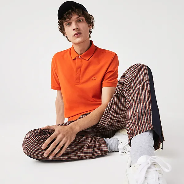 Áo Polo Nam Lacoste Men's Stretch Cotton Smart Paris PH5522 Màu Cam Size 4 - Thời trang - Vua Hàng Hiệu