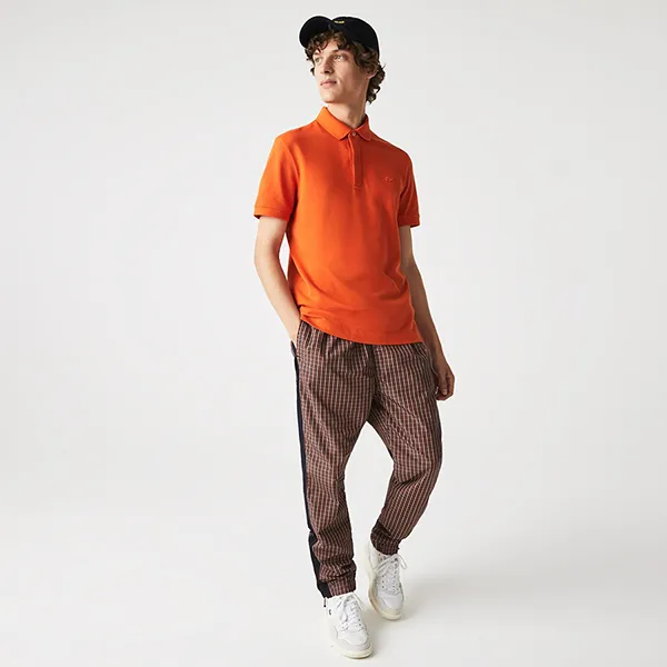 Áo Polo Nam Lacoste Men's Stretch Cotton Smart Paris PH5522 Màu Cam Size 4 - Thời trang - Vua Hàng Hiệu