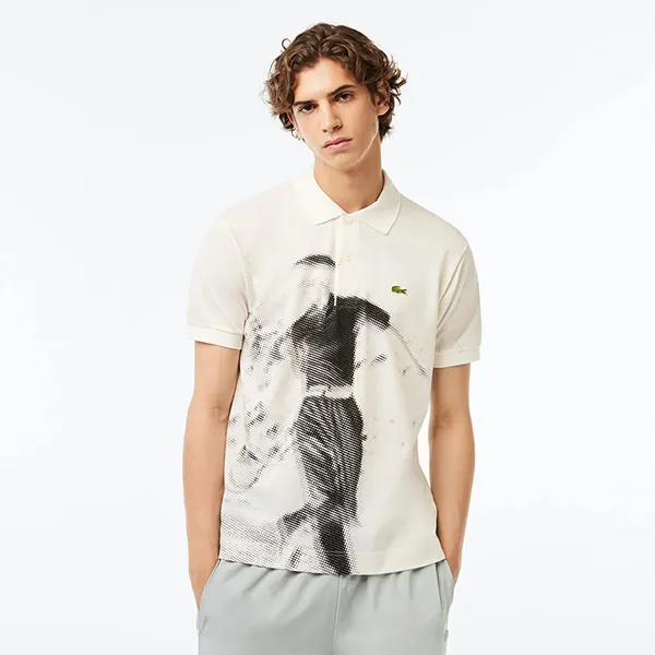 Áo Polo Nam Lacoste Original L.12.12 René Print PH3449-10 Màu Trắng