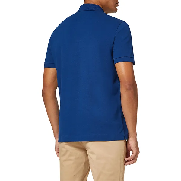 Áo Polo Nam Lacoste Regular Fit Stretch Cotton Piqué Polo Shirt Màu Xanh Blue Size 3