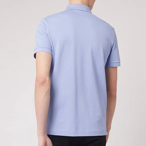 Áo Polo Nam Lacoste Stretch Cotton Paris Regular Fit Shirt In Sky Màu Tím Size 3