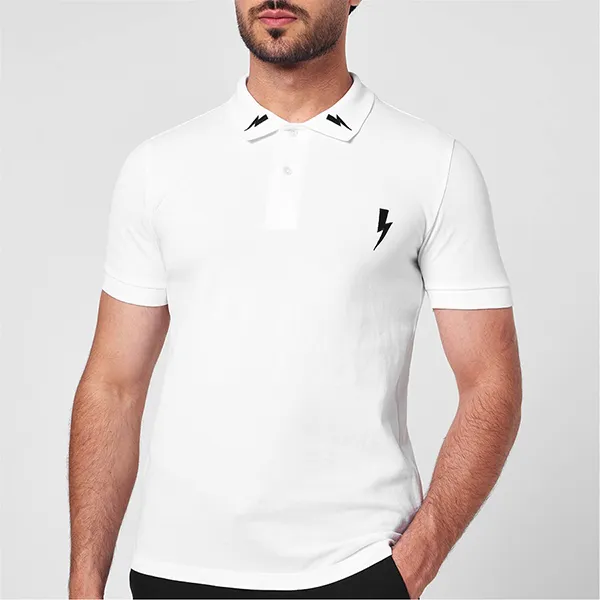 Áo Polo Nam Neil Barrett Polo Shirt Màu Trắng Size S
