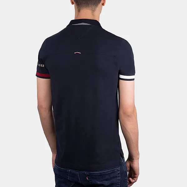 Áo Polo Nam Tommy Hilfiger Slim Fit Icons Flag Màu Xanh Navy Size M