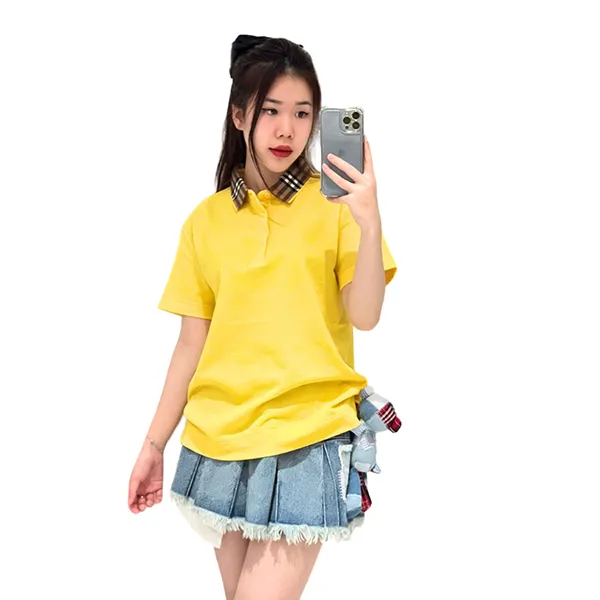 Áo Polo Nữ Burberry Yellow With Logo Collar Printed 8078571 Màu Vàng - Thời trang - Vua Hàng Hiệu