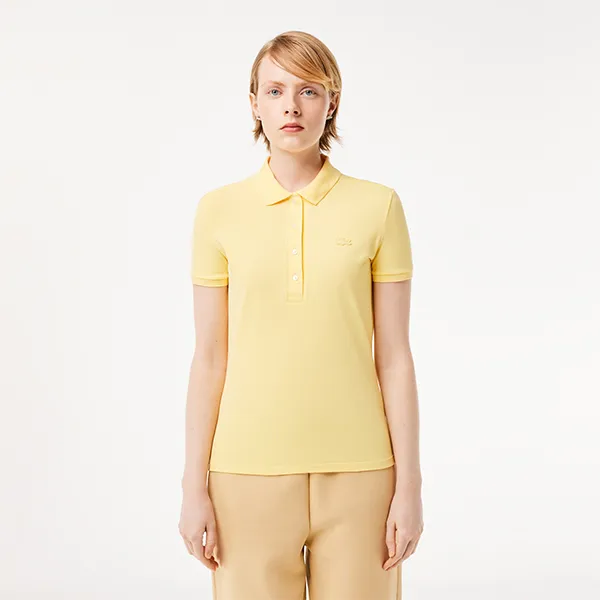 Áo Polo Nữ Lacoste Cotton Pique Slim Fit Polo Shirt PF5462 FJ Màu Vàng Size 36 - Thời trang - Vua Hàng Hiệu