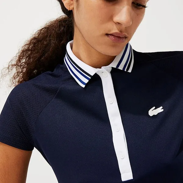 Áo Polo Nữ Lacoste Sport Regular Fit Thermo-Regulating Piqué Màu Xanh Navy Size 34 - Thời trang - Vua Hàng Hiệu