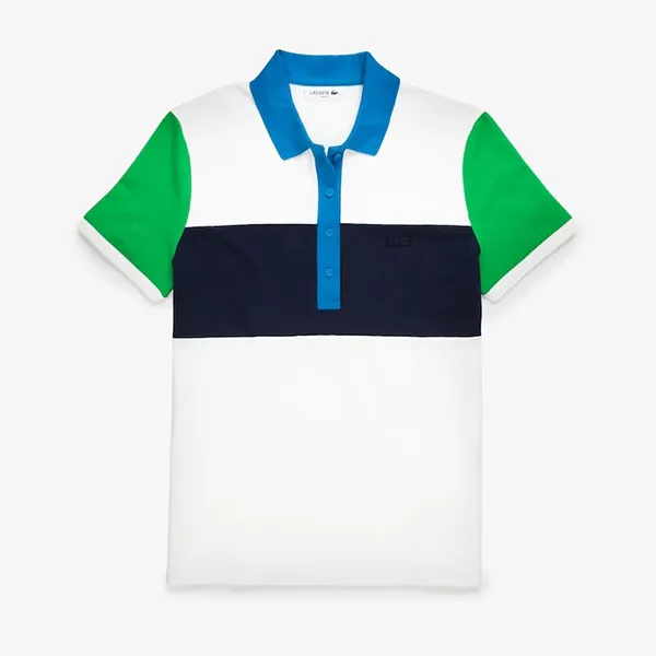 Áo Polo Nữ Lacoste Women’s Slim Fit Colorblock Cotton Piqué PF7245-51-S51 Phối Màu Size 38