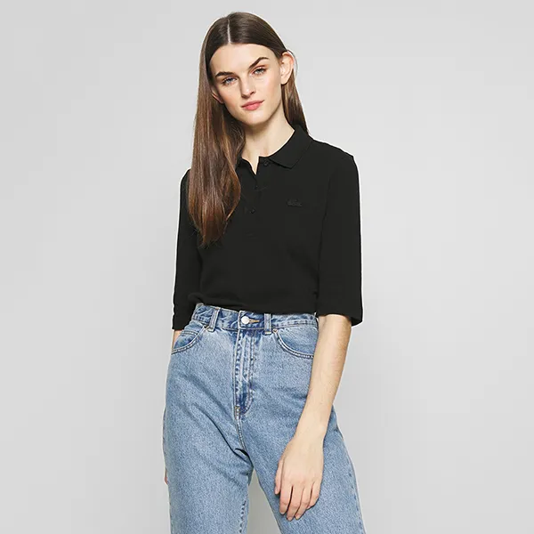 Áo Polo Nữ Lacoste Women's Slim Fit PF0503 031 Màu Đen Size 34