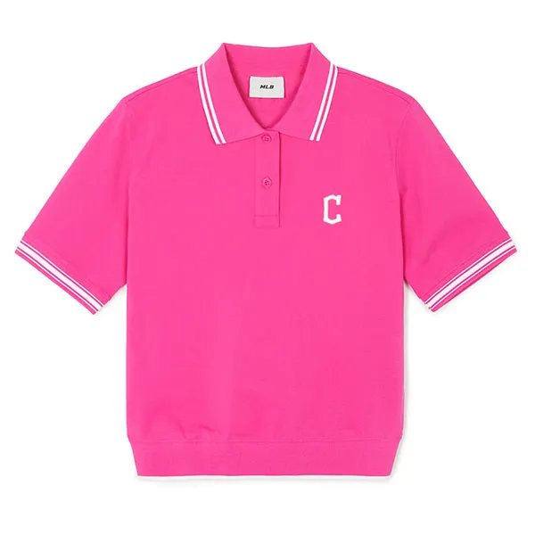 Áo Polo Nữ MLB Cleveland Guardians 3FPQB0243-45MAS Màu Hồng Size XS
