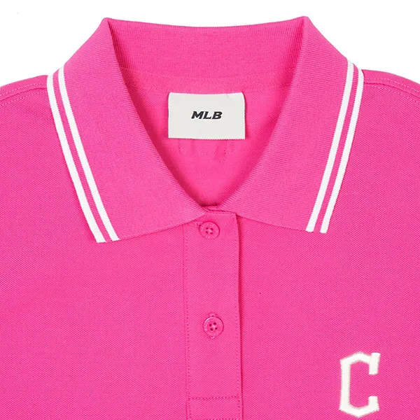 Áo Polo Nữ MLB Cleveland Guardians 3FPQB0243-45MAS Màu Hồng Size XS