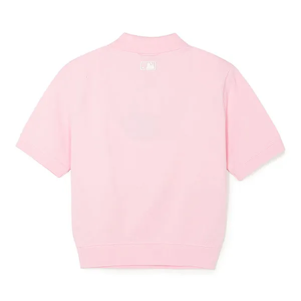 Áo Polo Nữ MLB Crop Cleveland Guardians 3FPQH0243-45PKL Màu Hồng
