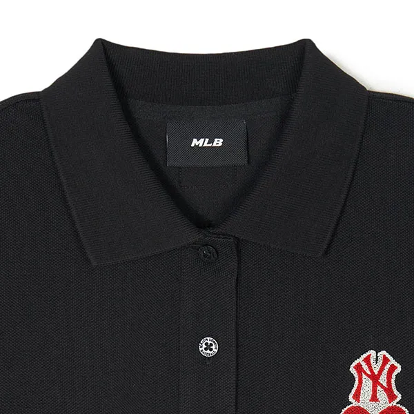 Áo Polo Nữ MLB Crop New York Yankees 3FPQH0243-50BKS Màu Đen Size XS - Thời trang - Vua Hàng Hiệu