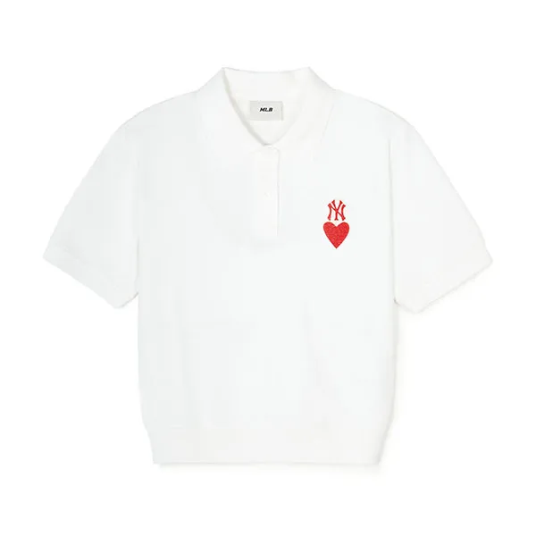 Áo Polo Nữ MLB Crop New York Yankees 3FPQH0243-50WHS Màu Trắng Size XS - Thời trang - Vua Hàng Hiệu