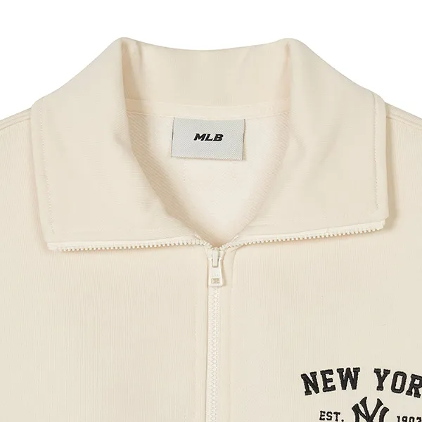 Áo Polo Nữ MLB Varsity Half Zip Up New York Yankees 3FRSV1843-50CRD Màu Kem Size XS