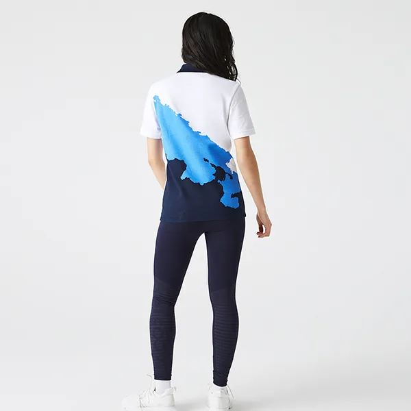 Áo Polo Unisex Lacoste Sport xThéo Curin Graphic Print Shirt PH8070-51 Màu Trắng Xanh Size 2 - Thời trang - Vua Hàng Hiệu