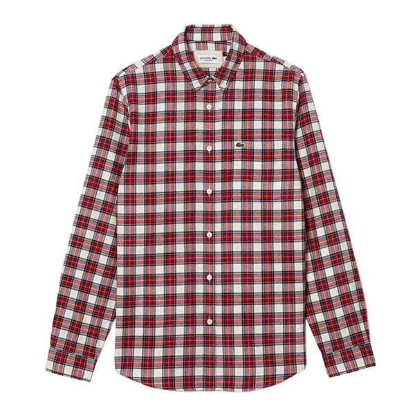 Áo Sơ Mi Dài Tay Nam Lacoste Regular Fit Check Print Shirt CH0208 Màu Kẻ Đỏ Size 38 - Thời trang - Vua Hàng Hiệu