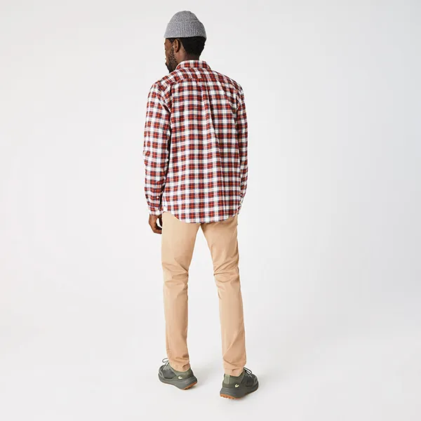 Áo Sơ Mi Dài Tay Nam Lacoste Regular Fit Check Print Shirt CH0208 Màu Kẻ Đỏ Size 38 - Thời trang - Vua Hàng Hiệu