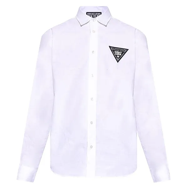 Áo Sơ Mi Dài Tay Nam Versace Jean Couture Patch Couture Shirts 73GAL2R8 Màu Trắng Size 46