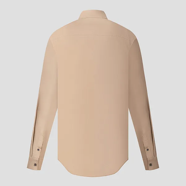 Áo Sơ Mi Nam Burberry Beige With Logo Embroidered 80667641 Màu Be