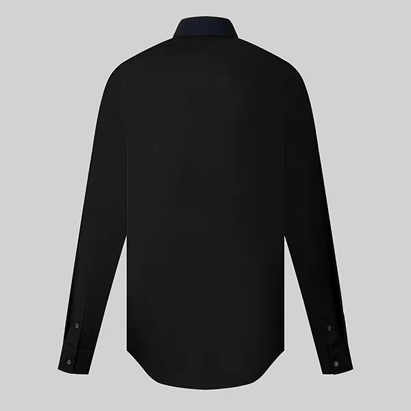 Áo Sơ Mi Nam Burberry Black With Logo Embroidered 80667631 Màu Đen