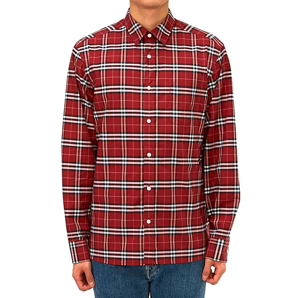 Áo Sơ Mi Nam Burberry Check George Men’s Shirt 8011398 Màu Đỏ Size M