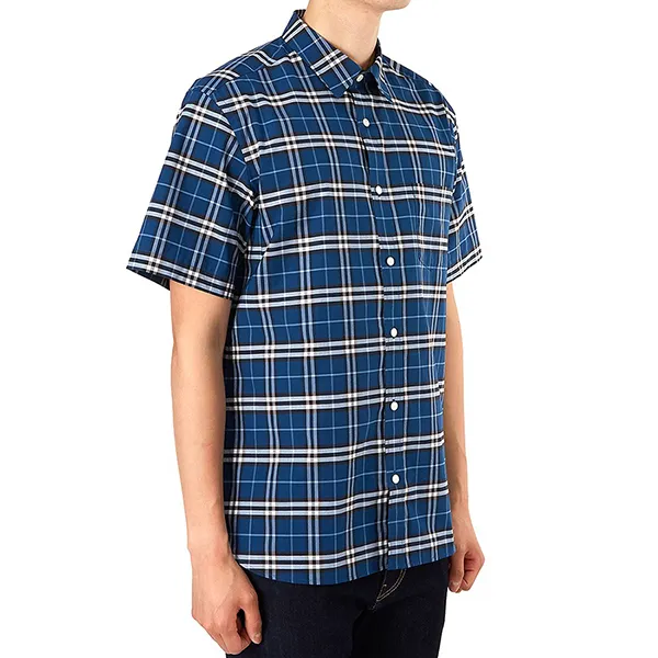Áo Sơ Mi Nam Burberry Men’s Short Sleeve Shirt 8011403 Màu Xanh Dương Size S