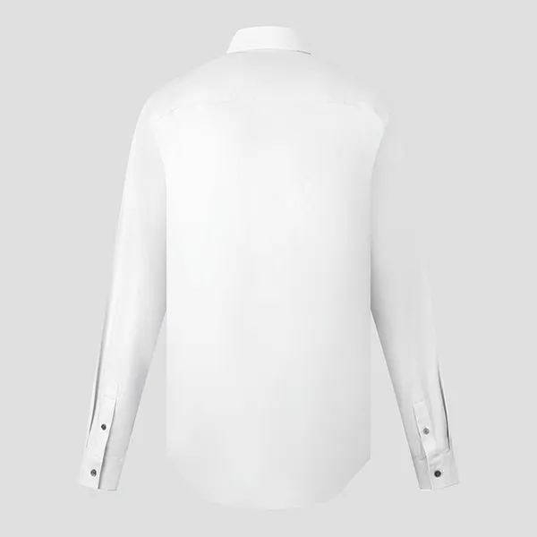 Áo Sơ Mi Nam Burberry White With Logo Embroidered 80667681 Màu Trắng