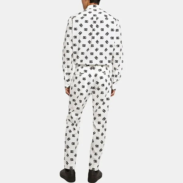 Áo Sơ Mi Nam Dolce & Gabbana D&G Monogram Cotton Shirt G5IY3T GH388 Màu Trắng Họa Tiết Size 38 - Thời trang - Vua Hàng Hiệu