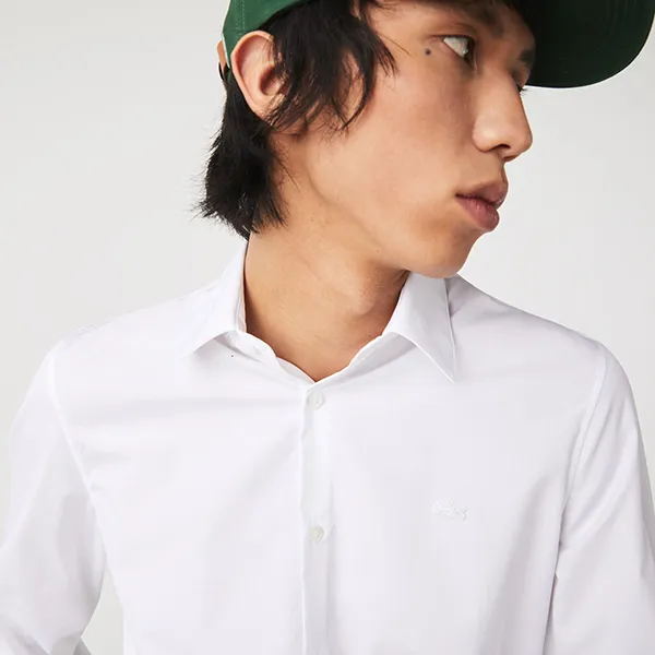 Áo Sơ Mi Nam Lacoste Camisa De Hombre Slim Fit CH8521-00-001 Màu Trắng Size 40 - Thời trang - Vua Hàng Hiệu