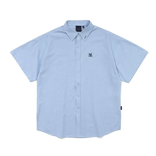Áo Sơ Mi Romantic Crown Recent Logo Half Shirt Màu Xanh