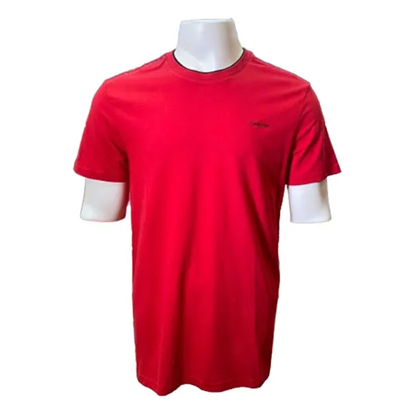 Áo Thun Nam Calvin Klein CK Tshirt Cổ Viền SP40591528 - GC05 Màu Đỏ Size S - Thời trang - Vua Hàng Hiệu