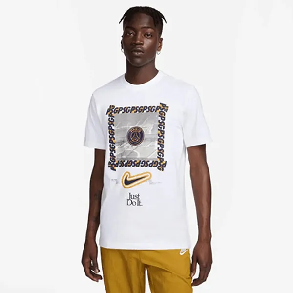 Áo Thun Nam Nike Paris Saint-Germain DNA T-Shirt Màu Trắng Size M - Thời trang - Vua Hàng Hiệu