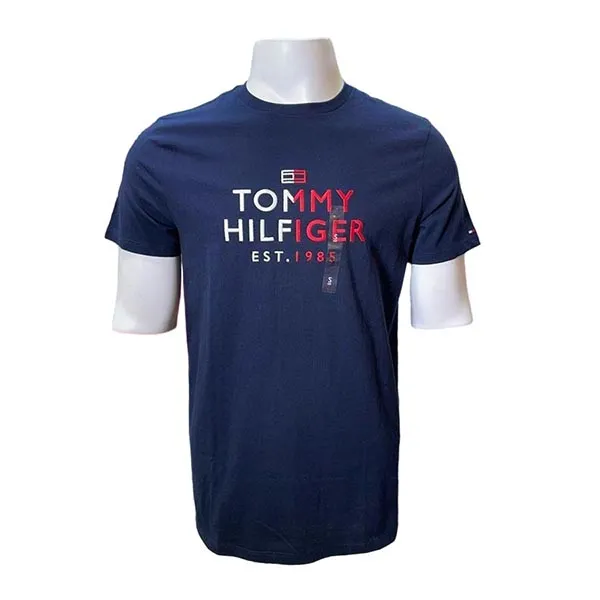 Áo Thun Nam Tommy Hilfiger Logo Print Cotton Tshirt 78J8606 411 - GD04 Màu Xanh Đậm Size L