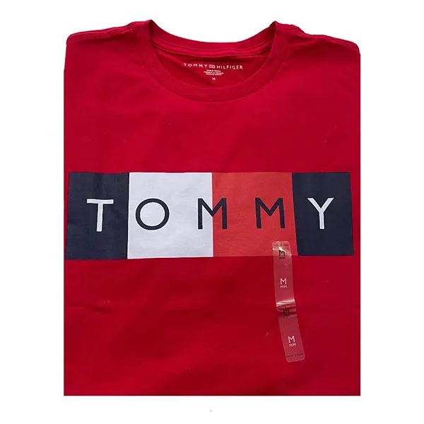 Áo Thun Nam Tommy Hilfiger Print T-Shirt 78J9249 600 - GC04 Màu Đỏ Size L - Thời trang - Vua Hàng Hiệu