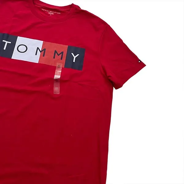 Áo Thun Nam Tommy Hilfiger Print T-Shirt 78J9249 600 - GC04 Màu Đỏ Size L - Thời trang - Vua Hàng Hiệu
