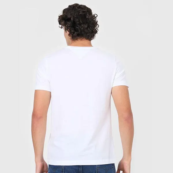 Áo Thun Nam Tommy Hilfiger Sustainable Brand Print T-Shirt 78J9628 100 Màu Trắng Size M