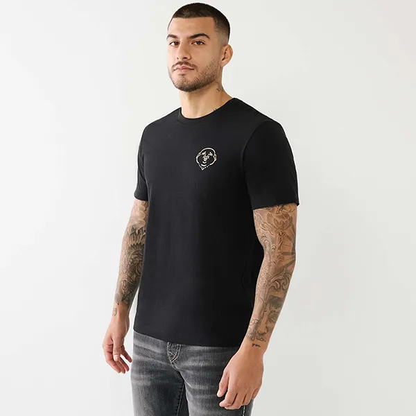 Áo Thun Nam True Religion 3D HS Buddha Logo Tee 108000 - TB01 Tshirt Màu Đen Size L - Thời trang - Vua Hàng Hiệu