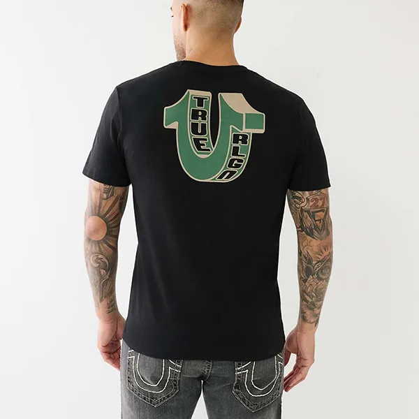 Áo Thun Nam True Religion 3D HS Buddha Logo Tee 108000 - TB01 Tshirt Màu Đen Size L - Thời trang - Vua Hàng Hiệu