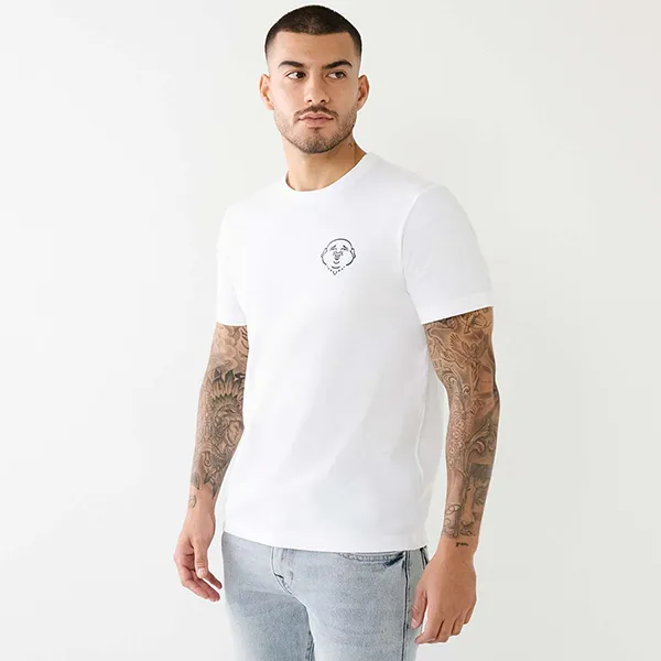 Áo Thun Nam True Religion 3D HS Buddha Logo Tee 108000 - TB01 Tshirt Màu Trắng Size M - Thời trang - Vua Hàng Hiệu