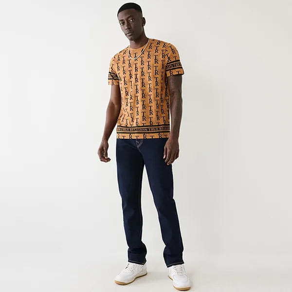 Áo Thun Nam True Religion Allover Print Tee 107706 - TB01 Tshirt Màu Nâu Đen Size S - Thời trang - Vua Hàng Hiệu