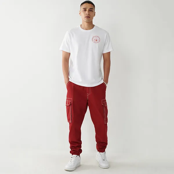 Áo Thun Nam True Religion Buddha Logo Tee 107098 - TB01 Tshirt Màu Trắng Size XS - Thời trang - Vua Hàng Hiệu